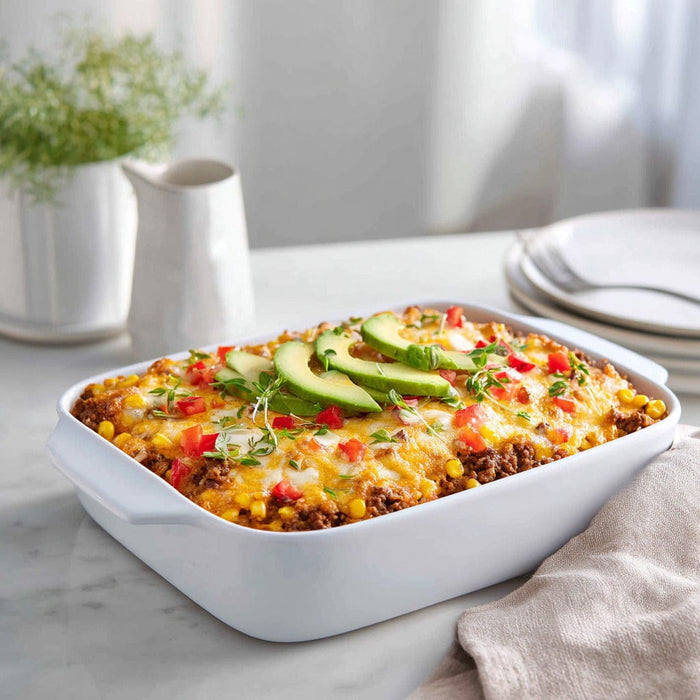 easyChef Pro Spicy Mexican Beef and Corn Casserole