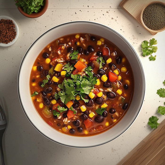 easyChef Pro Spicy Salsa Black Bean and Rice Soup