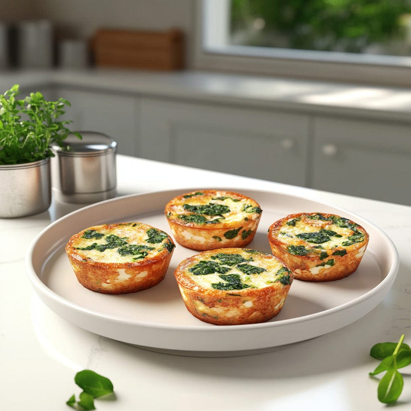 easyChef Pro Spicy Spinach Ricotta Muffin Frittatas