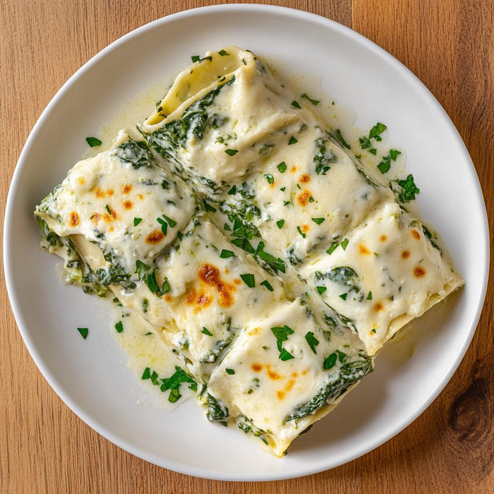 easyChef Pro Spinach Alfredo Lasagna Roll-Ups