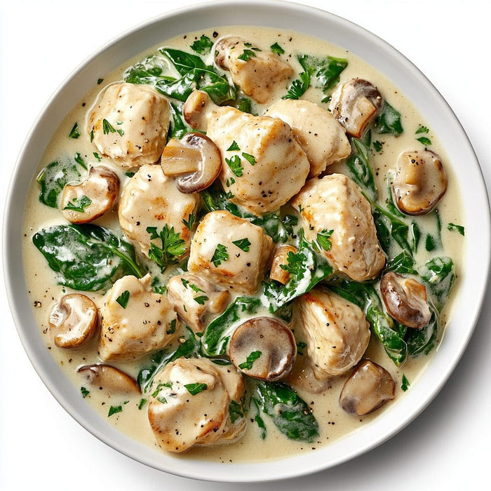 easyChef Pro Spinach & Mushroom Chicken A La King
