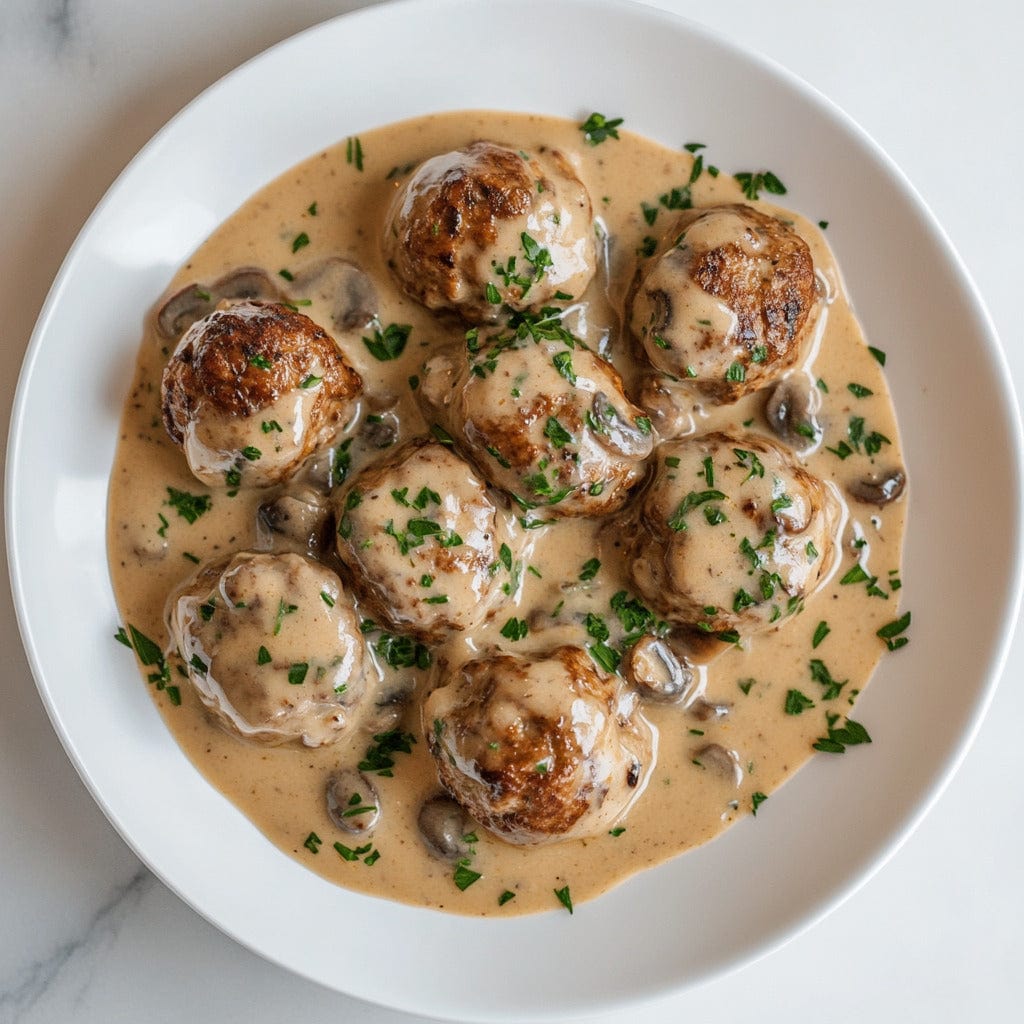 easyChef Pro Swedish Meatballs in Mushroom Sauce