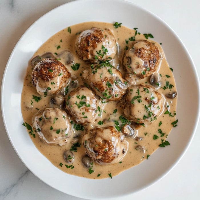 easyChef Pro Swedish Meatballs in Mushroom Sauce