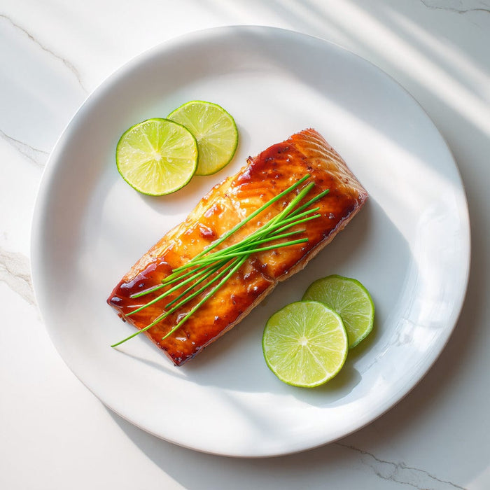 easyChef Pro Sweet and Smoky Cedar Plank Salmon with Lime and Chives