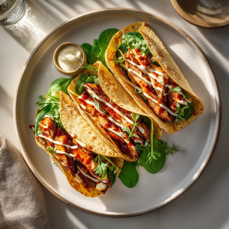 easyChef Pro Sweet and Spicy Chicken Wraps with Cool Cucumber Sauce