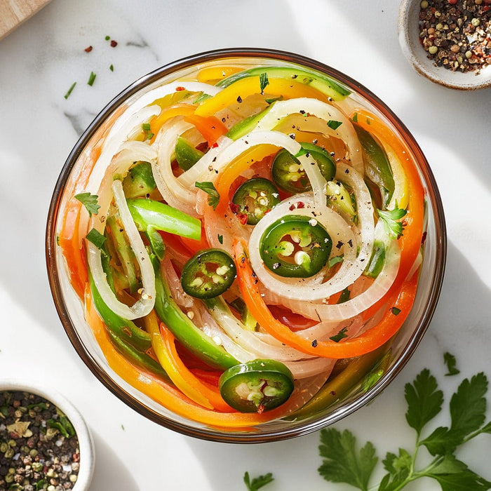 easyChef Pro Sweet and Spicy Pickled Pepper and Onion Medley