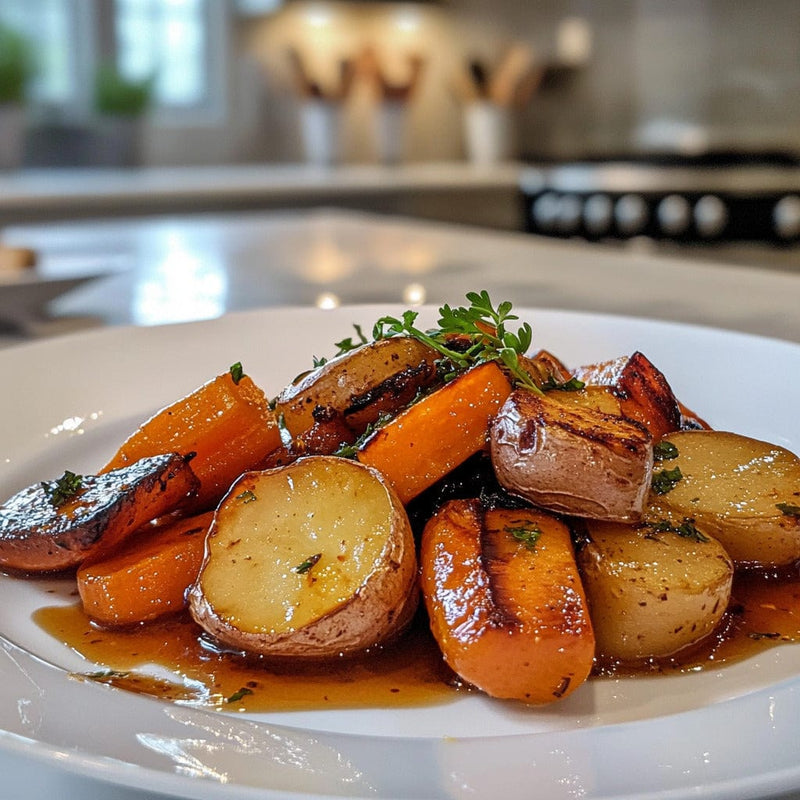 easyChef Pro Sweet Chili-Glazed Roasted Root Medley