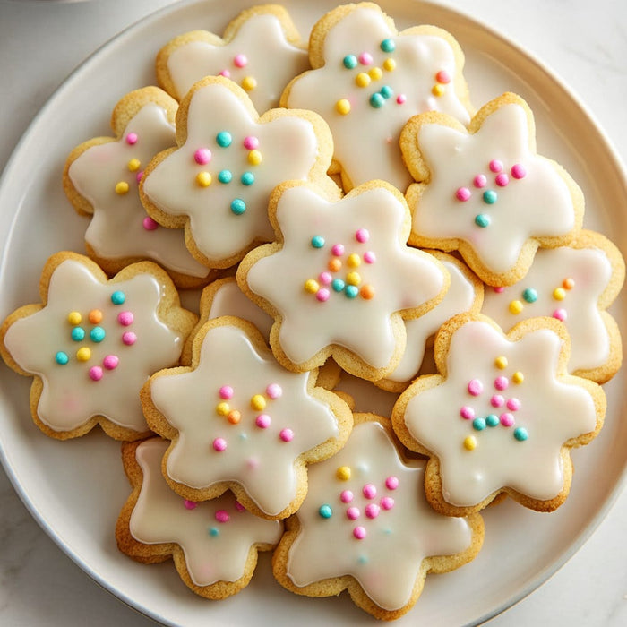 easyChef Pro Sweet & Tangy Sour Cream Cut-Out Cookies with Buttery Vanilla Glaze
