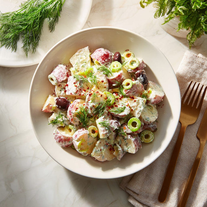 easyChef Pro Tangy Dill Potato Salad with Pepperoncini and Olives
