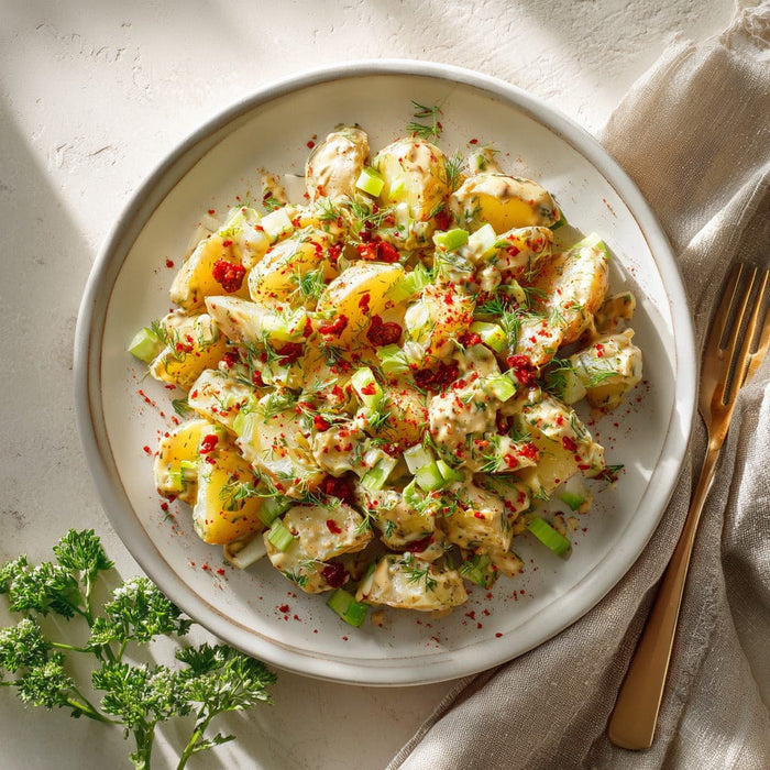 easyChef Pro Tangy Mustard Potato Salad with Crunchy Relish