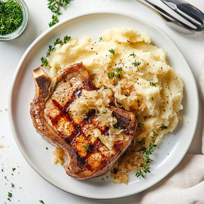 easyChef Pro Tangy Pork Chops with Sauerkraut