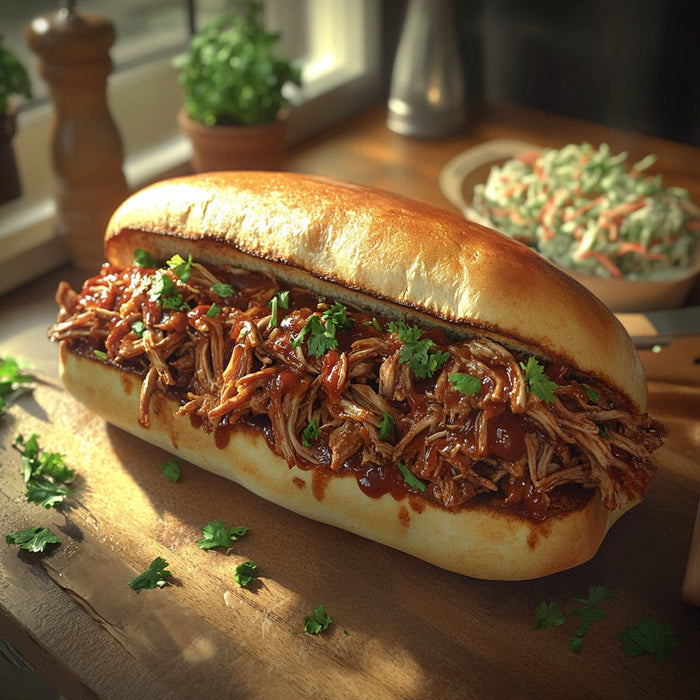 easyChef Pro Tangy Spicy Garlic Pulled Pork Sandwiches