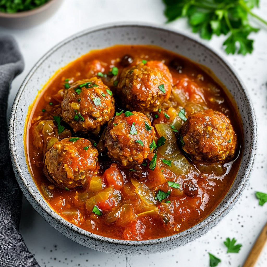 easyChef Pro Tangy Sweet and Sour Cabbage Stew with Meatballs
