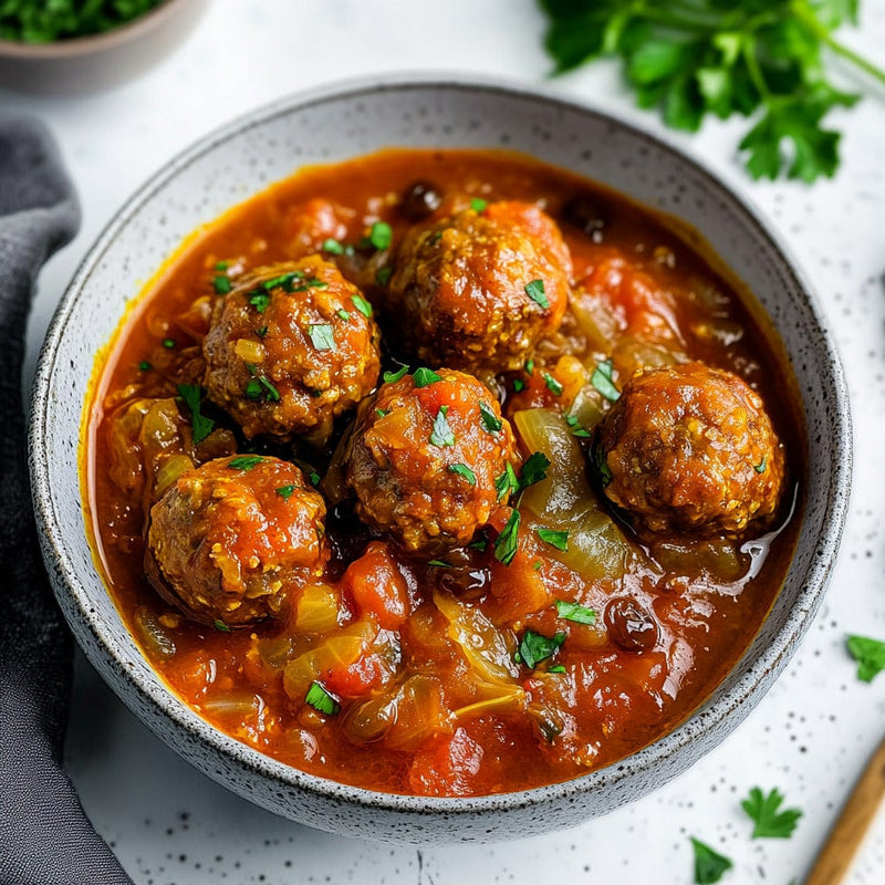 easyChef Pro Tangy Sweet and Sour Cabbage Stew with Meatballs