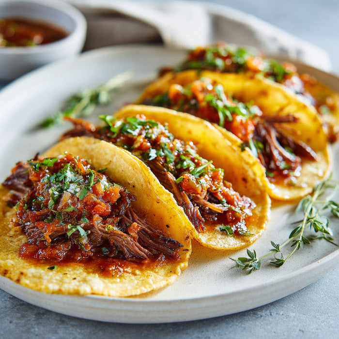 easyChef Pro Tender Beef Tongue Tacos with Roasted Tomato Salsa