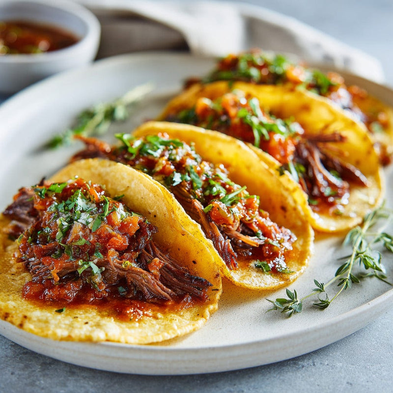 easyChef Pro Tender Beef Tongue Tacos with Roasted Tomato Salsa