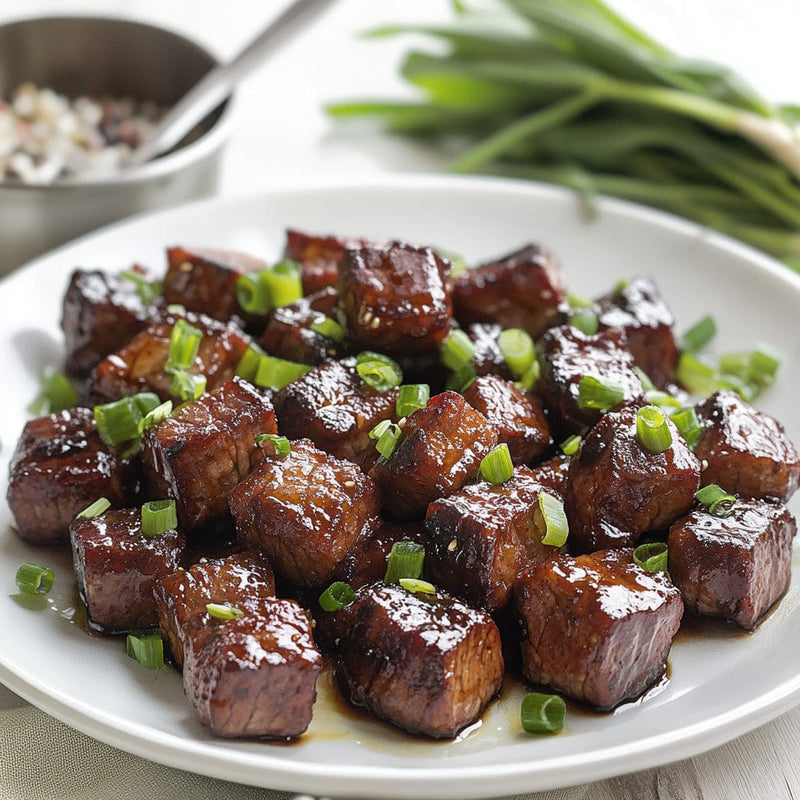 easyChef Pro Teriyaki Filet Mignon Bites with Green Onions