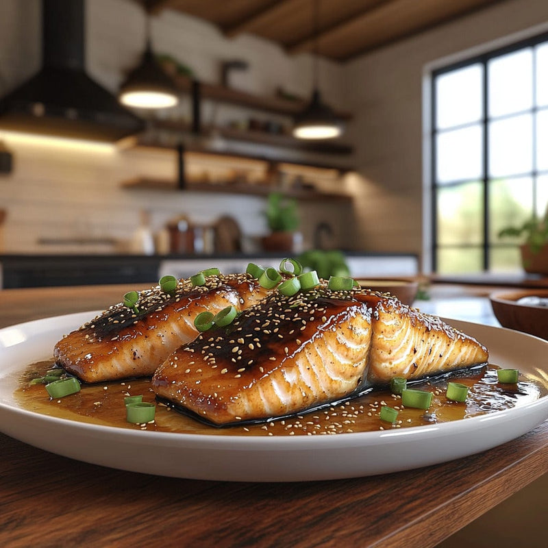 easyChef Pro Teriyaki-Glazed Broiled Salmon