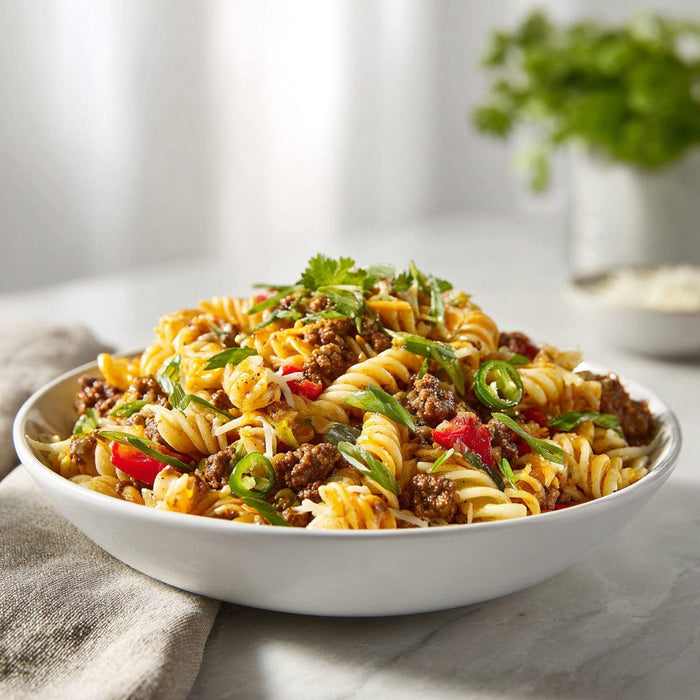easyChef Pro Tex-Mex Fiesta Beef & Cheddar Pasta Salad