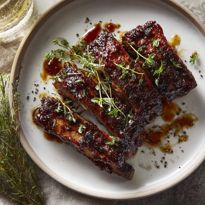 easyChef Pro Texas-Style Smoky Pork Ribs with Sweet and Spicy Glaze