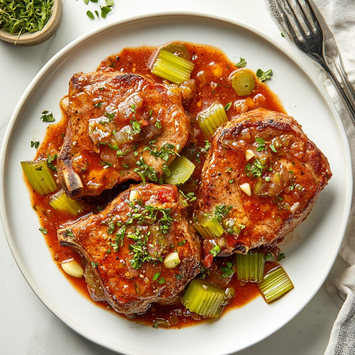 easyChef Pro Tomato-Braised Pork Chops with Celery