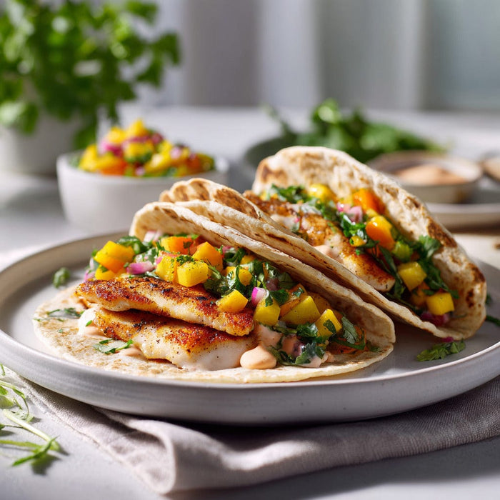easyChef Pro Tropical Chipotle Tilapia Tacos with Mango-Cilantro Salsa