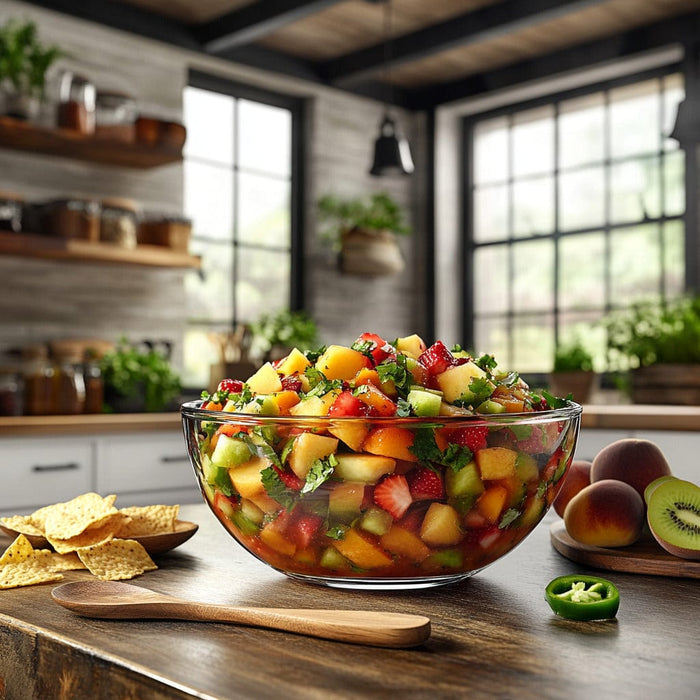 easyChef Pro Tropical Heat Strawberry Kiwi Peach Salsa