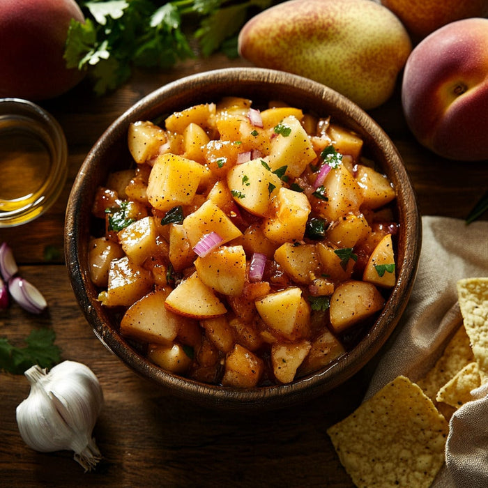 easyChef Pro Tropical Peach Pear Salsa