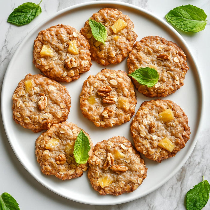 easyChef Pro Tropical Pineapple Oatmeal Cookies with Toasted Walnuts