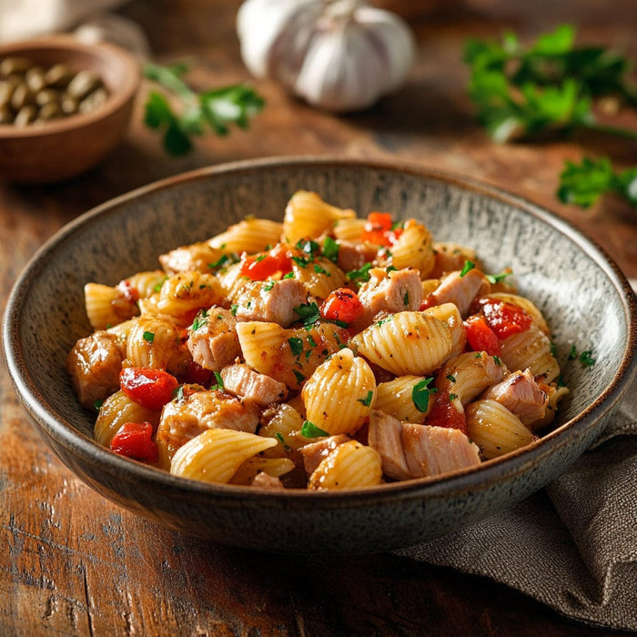 easyChef Pro Tuna and Roasted Red Pepper Pasta