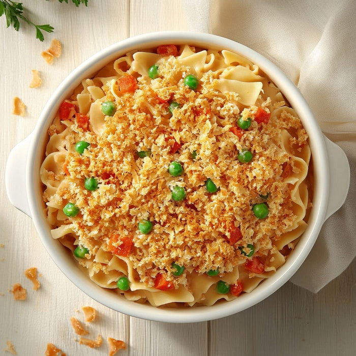 easyChef Pro Tuna Noodle Casserole with Crunchy Pimento Topping