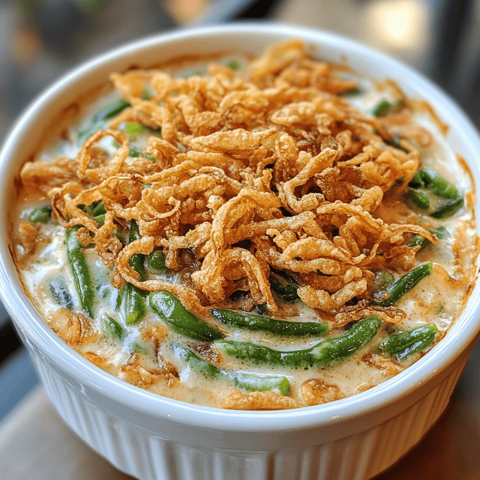 easyChef Pro Ultimate Green Bean Casserole with Crispy Onion Topping