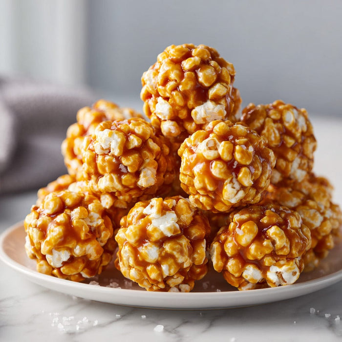 easyChef Pro Vanilla-Infused Caramel Crunch Popcorn Balls