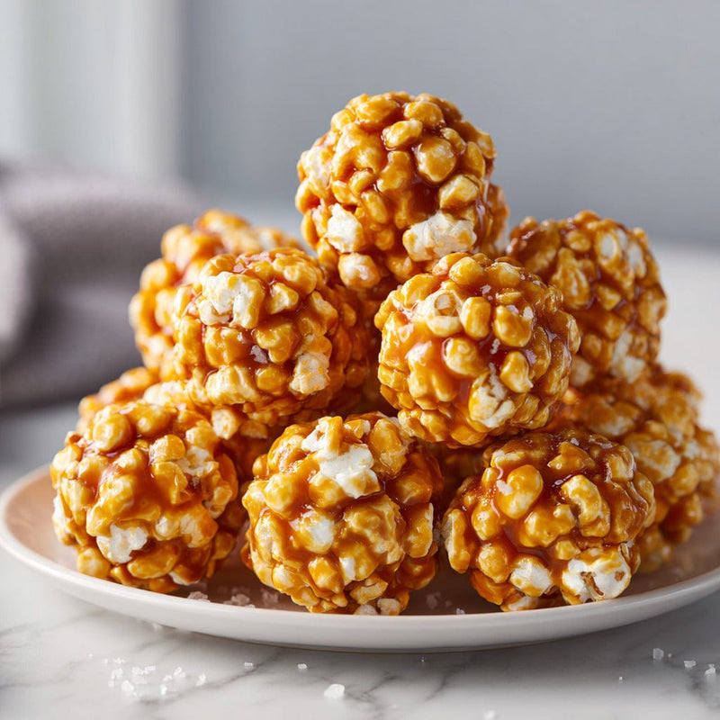 easyChef Pro Vanilla-Infused Caramel Crunch Popcorn Balls