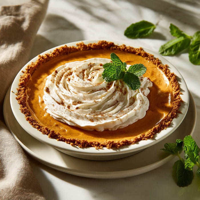 easyChef Pro Velvety Spiced No-Bake Pumpkin Pie with Graham Cracker Crust