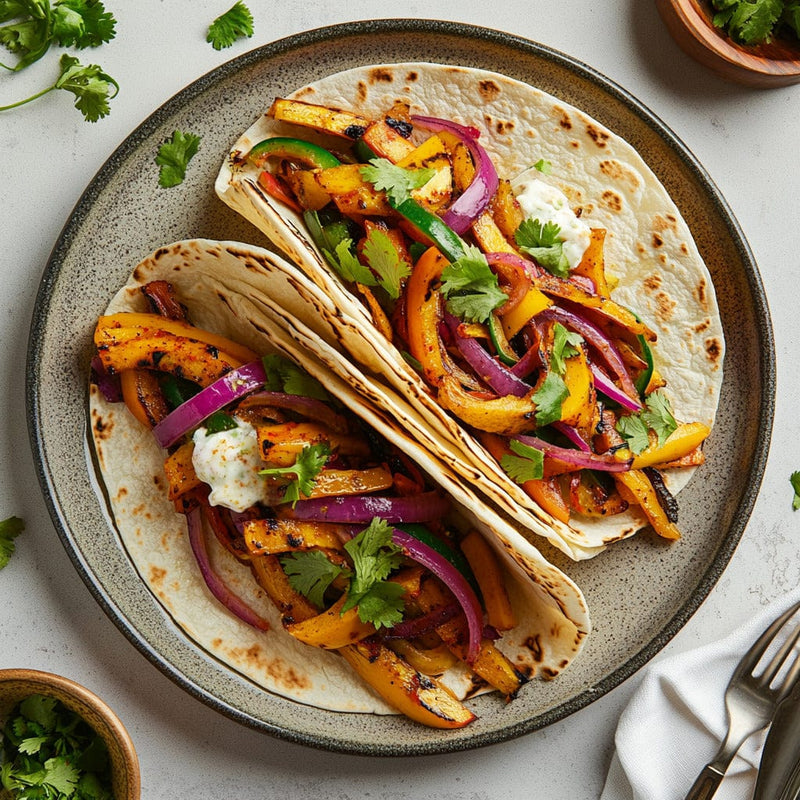 easyChef Pro Vibrant Veggie Fajitas with Monterey Jack Cheese