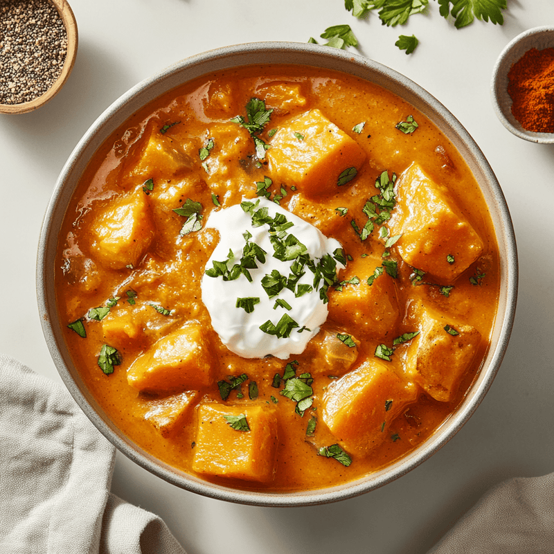 Warm Butternut Squash and Sweet Potato Ginger Soup Recipe