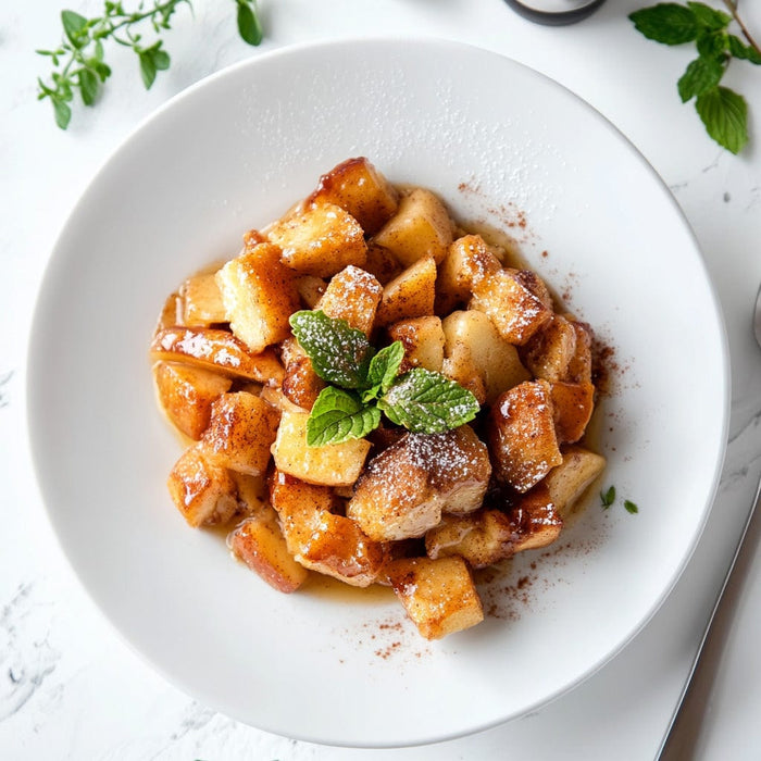 easyChef Pro Warm Cinnamon Apple Bread Pudding