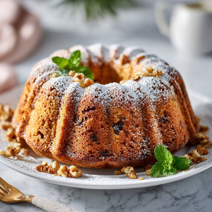 easyChef Pro Warm Spiced Plum and Walnut Bundt Cake