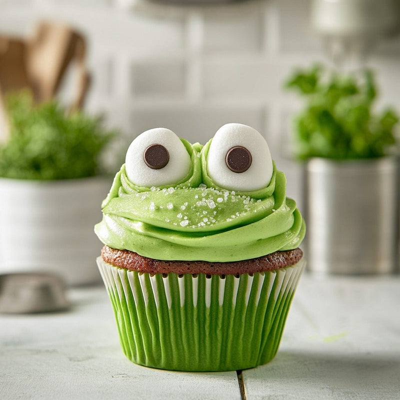 easyChef Pro Whimsical Frog Cupcakes with Marshmallow Eyes