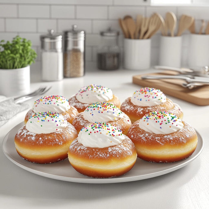 easyChef Pro Whipped Cream-Filled Kneecap Doughnuts