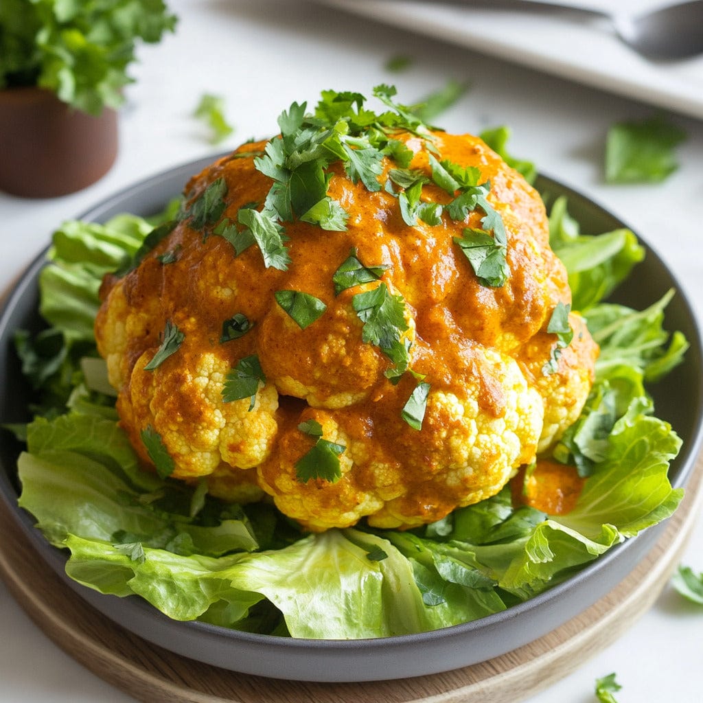easyChef Pro Whole Roasted Cauliflower with Spiced Tomato Curry
