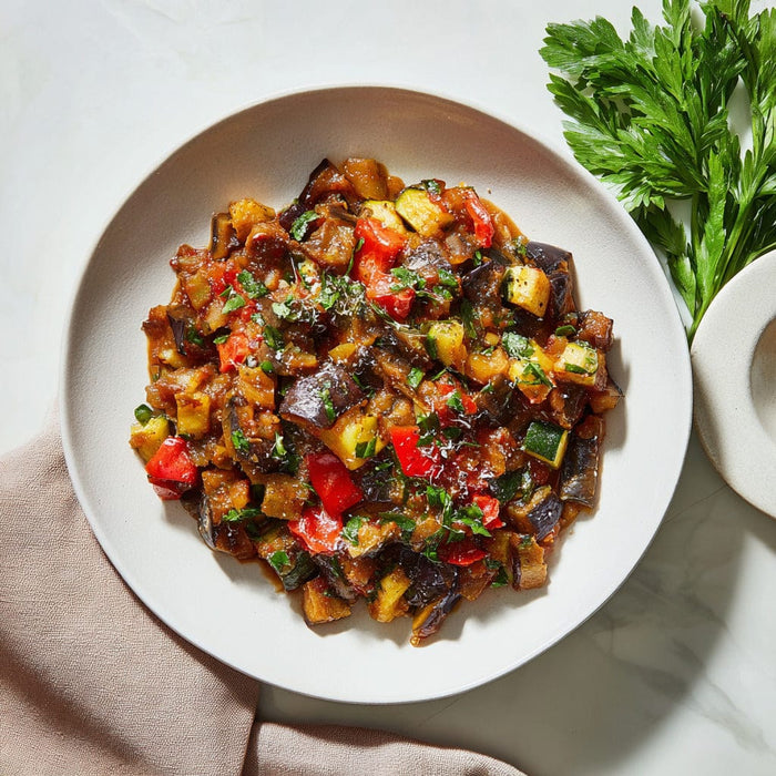 easyChef Pro Wine-Infused Eggplant Caponata