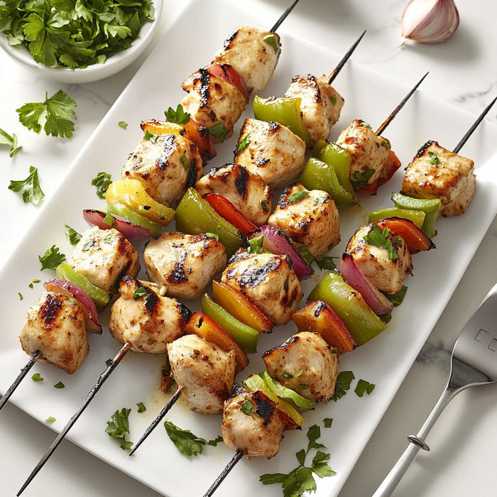 easyChef Pro Yogurt-Marinated Grilled Chicken Skewers with Bell Peppers