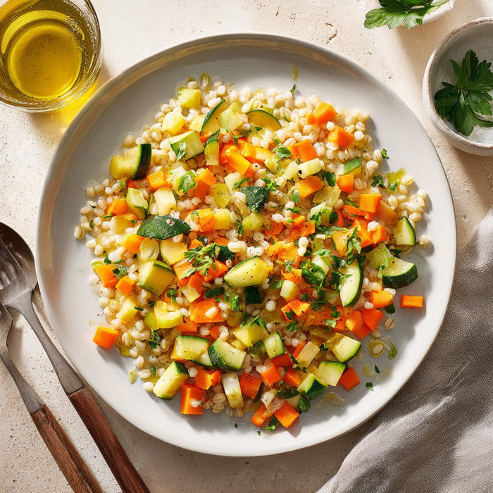 easyChef Pro Zesty Lemon Barley Primavera with Fresh Vegetables