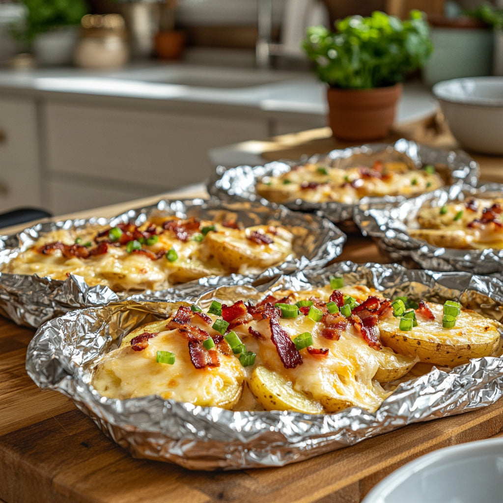 Grilled Cheesy Scalloped Potatoes