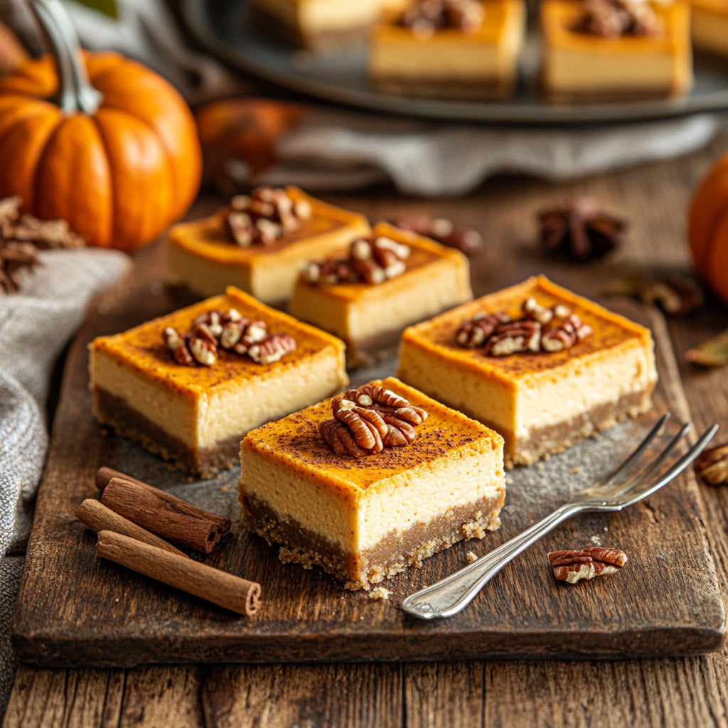 Pumpkin Spice Cheesecake Bars