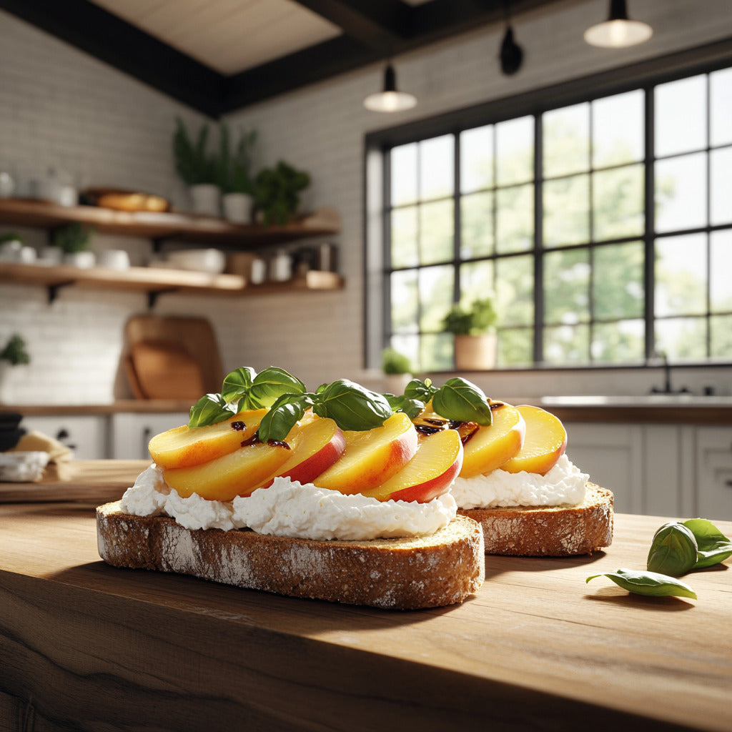 Peachy Ricotta Toast