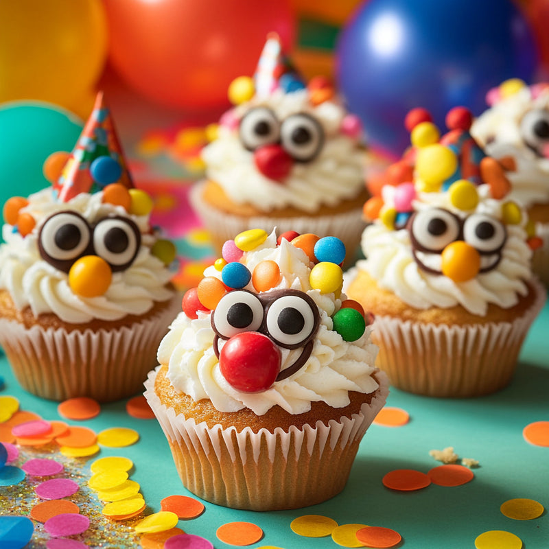 Circus Clown Cupcakes