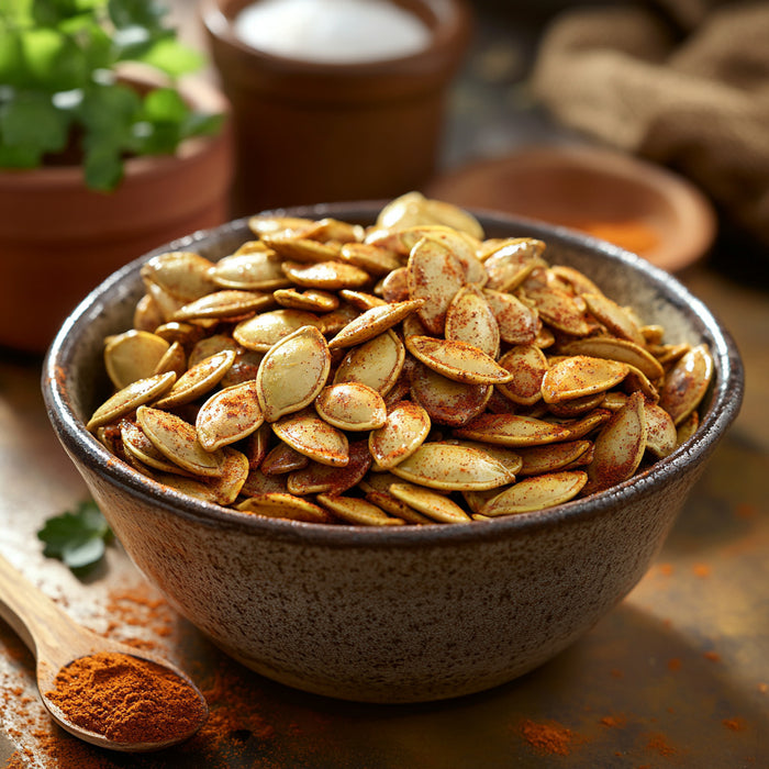 Cinnamon-Chili Roasted Pumpkin Seeds